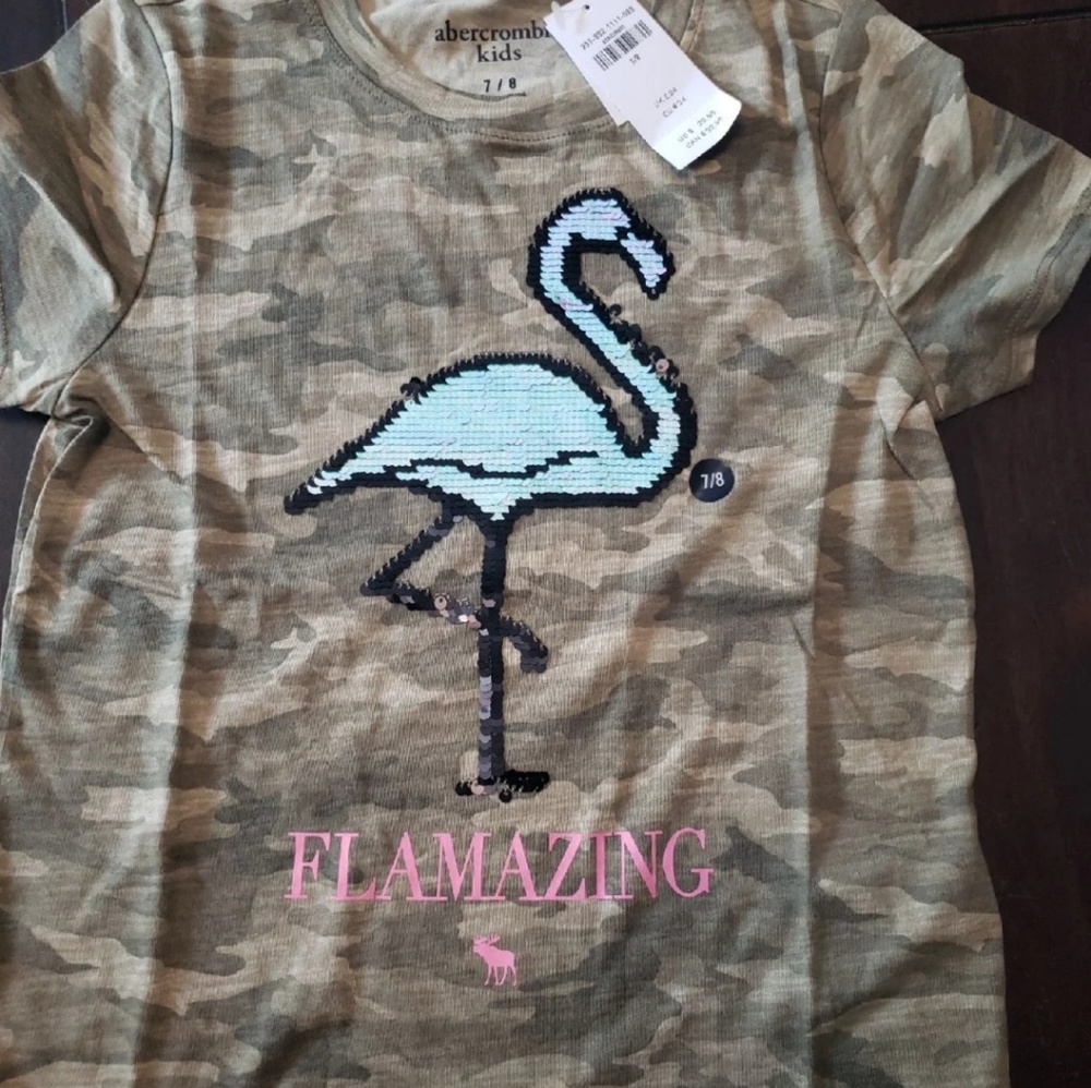 Girls abercrombie sequin tshirt